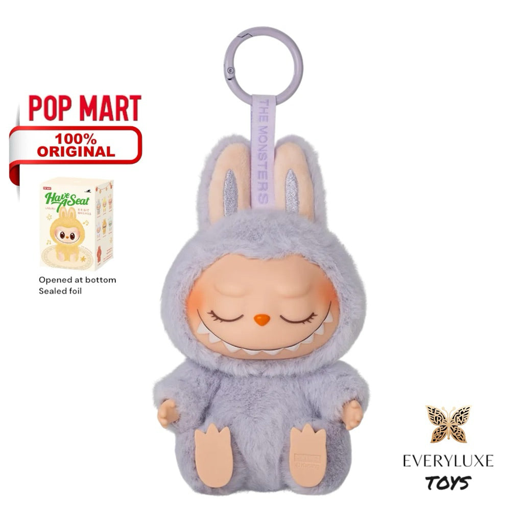 POPMART Have A Seat Labubu V2 Vinyl Plush Pendant BABA DADA QUQU HEHE ZIZI SISI bagcharm Blind box