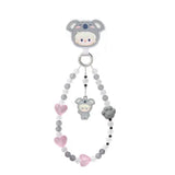 POPMART POPBEAN Pajama Party  Phone Chain Pino Kubo Molly Pucky Crybaby Hacipupu Dimoo Labubu Hirono