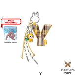 THE MONSTERS LABUBU Pin for Love Letter Pendant Keychain A B C D E F G H I J K L M N O P Q R S T U V