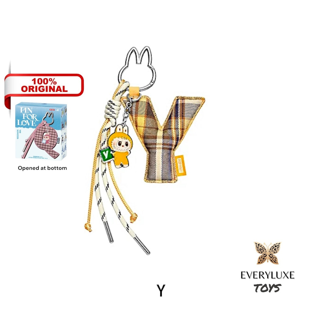 THE MONSTERS LABUBU Pin for Love Letter Pendant Keychain A B C D E F G H I J K L M N O P Q R S T U V