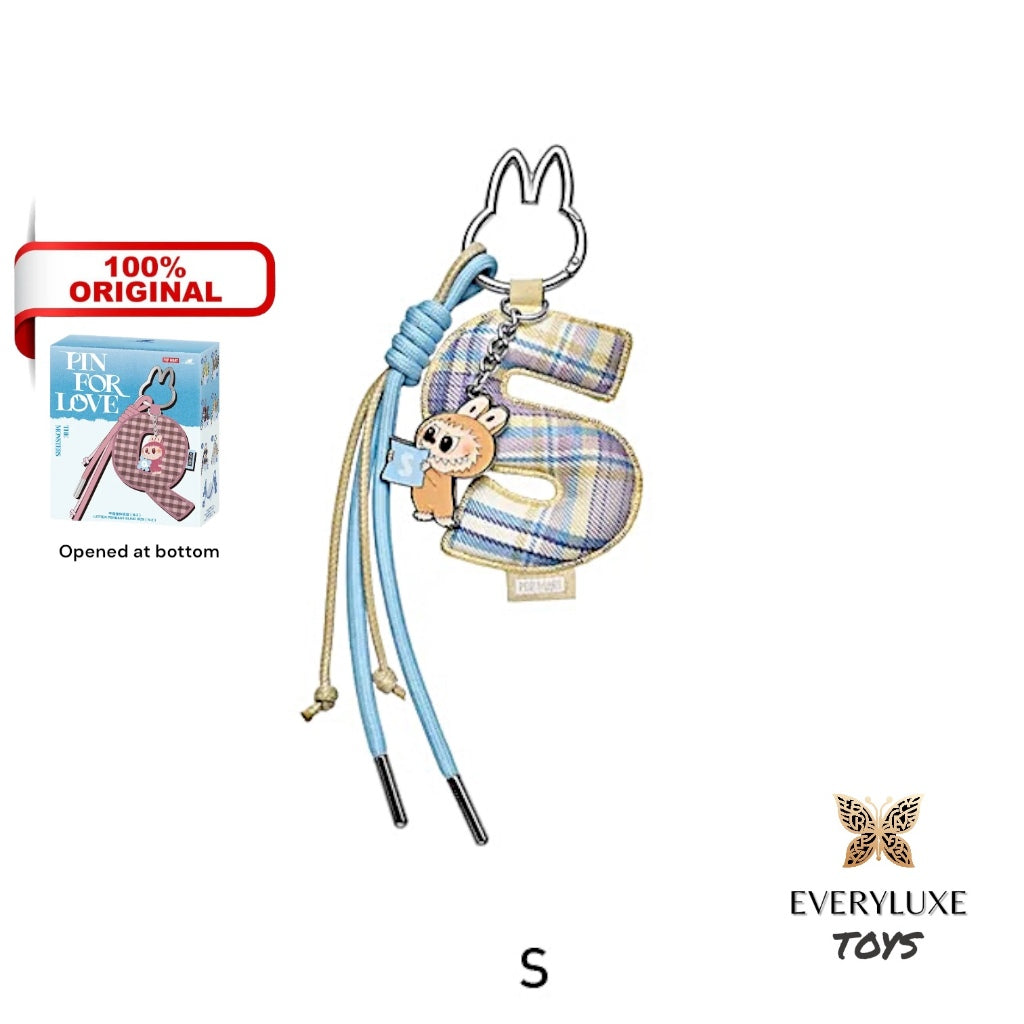 THE MONSTERS LABUBU Pin for Love Letter Pendant Keychain A B C D E F G H I J K L M N O P Q R S T U V