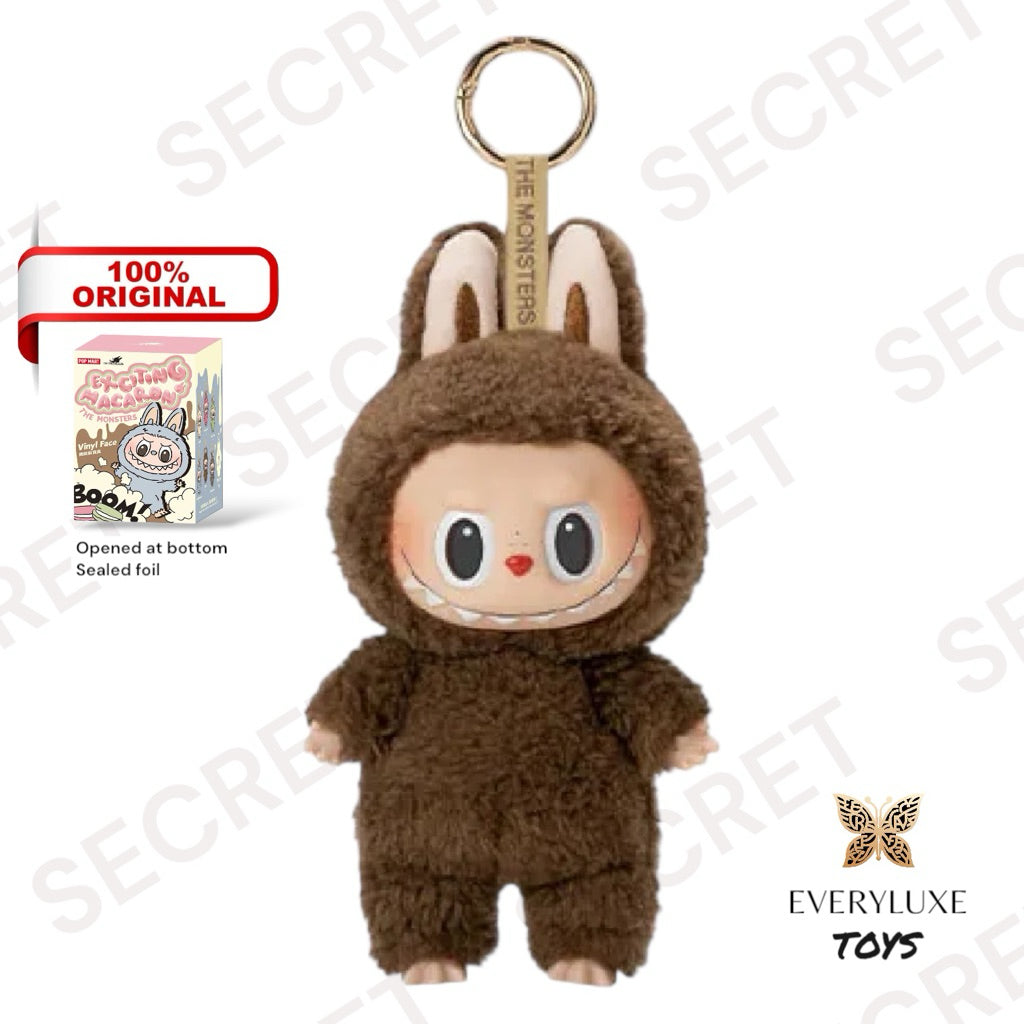 POPMART Exciting Macaron Labubu V1 Vinyl Face Plush Hanging Pendant Bagcharm Keychain