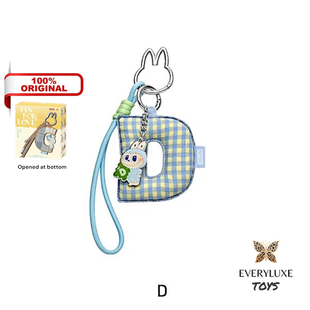 THE MONSTERS LABUBU Pin for Love Letter Pendant Keychain A B C D E F G H I J K L M N O P Q R S T U V