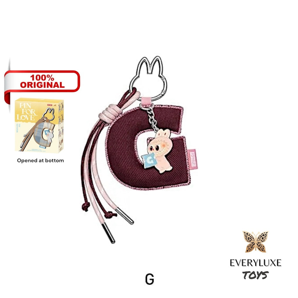 THE MONSTERS LABUBU Pin for Love Letter Pendant Keychain A B C D E F G H I J K L M N O P Q R S T U V