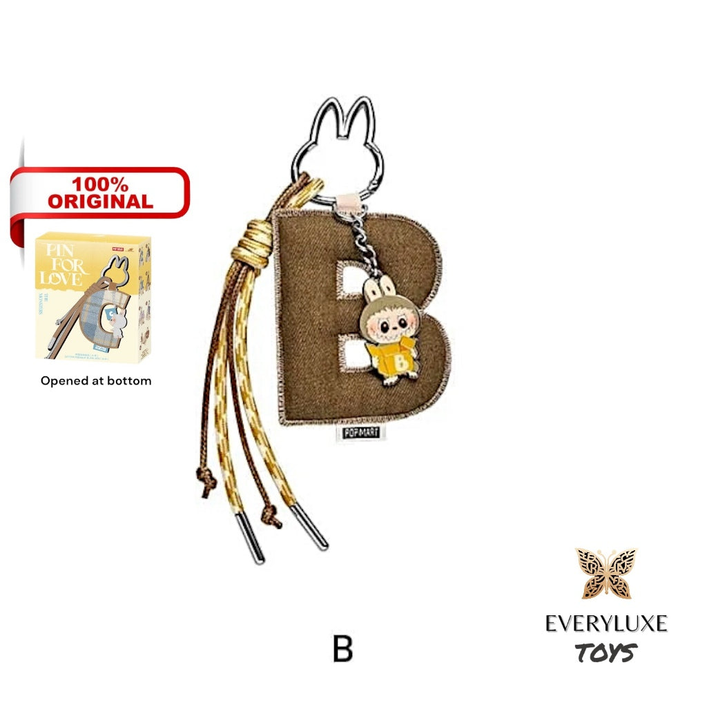 THE MONSTERS LABUBU Pin for Love Letter Pendant Keychain A B C D E F G H I J K L M N O P Q R S T U V