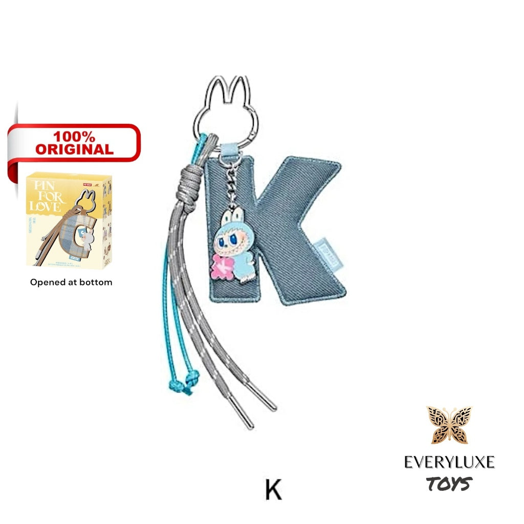 THE MONSTERS LABUBU Pin for Love Letter Pendant Keychain A B C D E F G H I J K L M N O P Q R S T U V