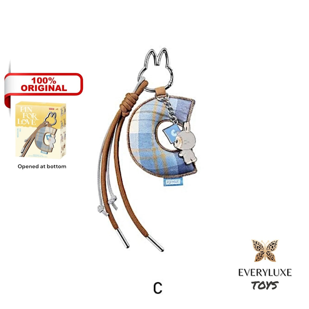 THE MONSTERS LABUBU Pin for Love Letter Pendant Keychain A B C D E F G H I J K L M N O P Q R S T U V