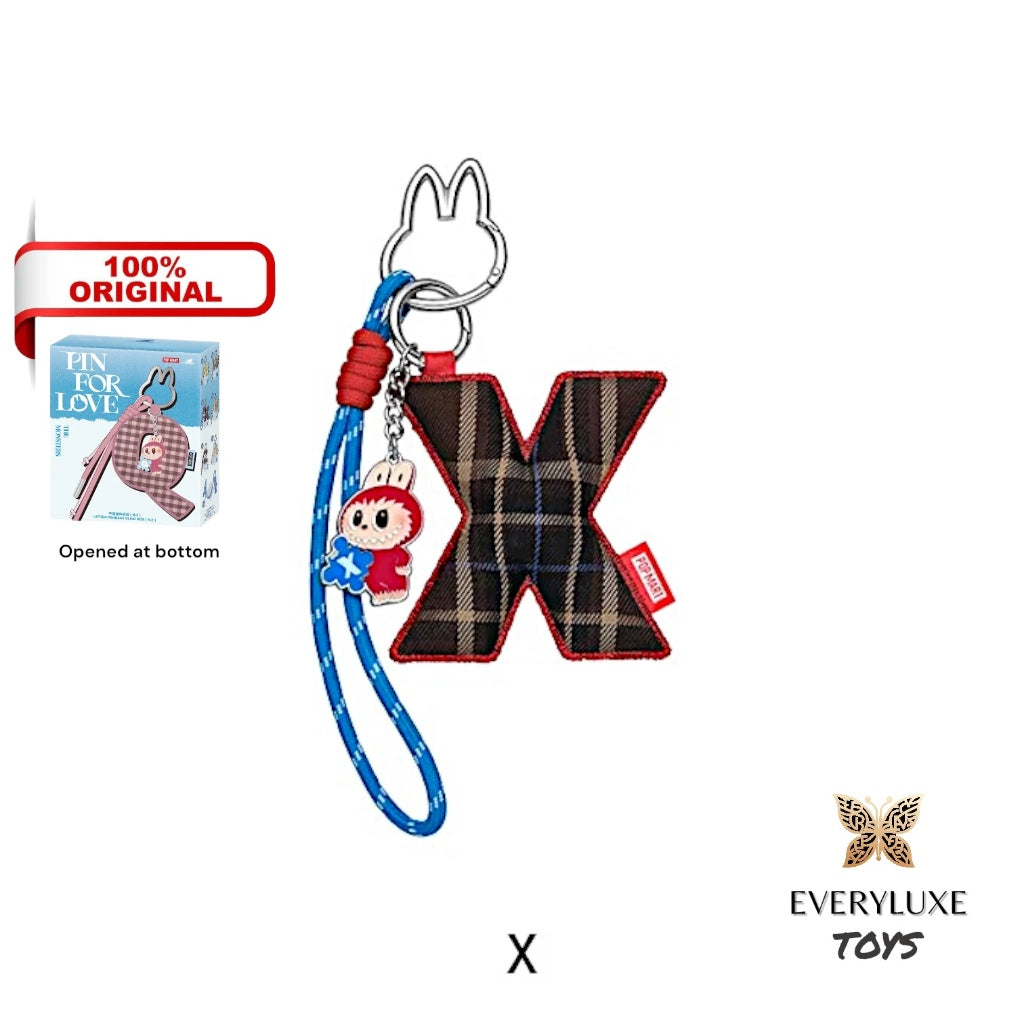 THE MONSTERS LABUBU Pin for Love Letter Pendant Keychain A B C D E F G H I J K L M N O P Q R S T U V