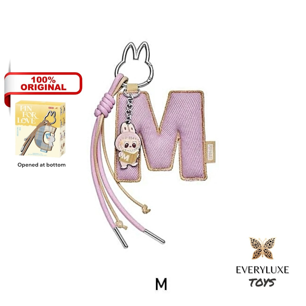 THE MONSTERS LABUBU Pin for Love Letter Pendant Keychain A B C D E F G H I J K L M N O P Q R S T U V