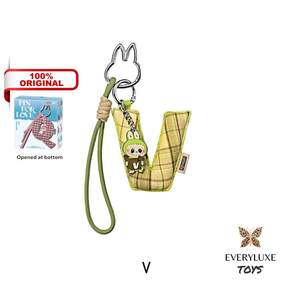 THE MONSTERS LABUBU Pin for Love Letter Pendant Keychain A B C D E F G H I J K L M N O P Q R S T U V