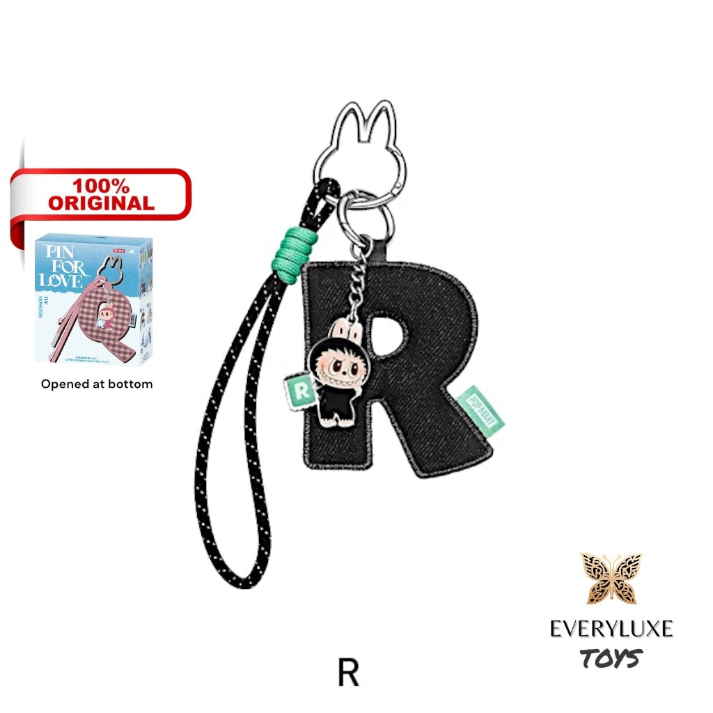 THE MONSTERS LABUBU Pin for Love Letter Pendant Keychain A B C D E F G H I J K L M N O P Q R S T U V