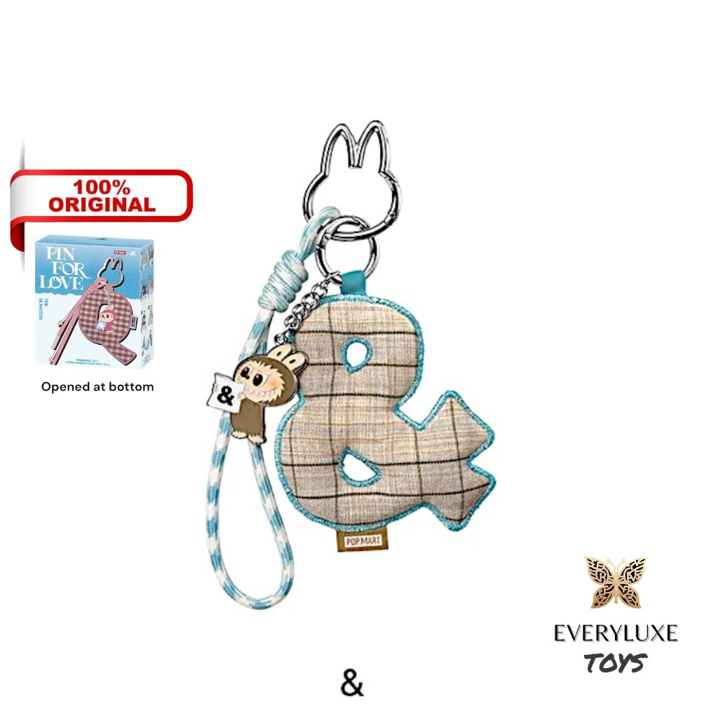 THE MONSTERS LABUBU Pin for Love Letter Pendant Keychain A B C D E F G H I J K L M N O P Q R S T U V