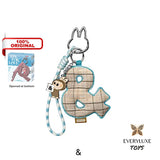 THE MONSTERS LABUBU Pin for Love Letter Pendant Keychain A B C D E F G H I J K L M N O P Q R S T U V