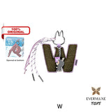 THE MONSTERS LABUBU Pin for Love Letter Pendant Keychain A B C D E F G H I J K L M N O P Q R S T U V