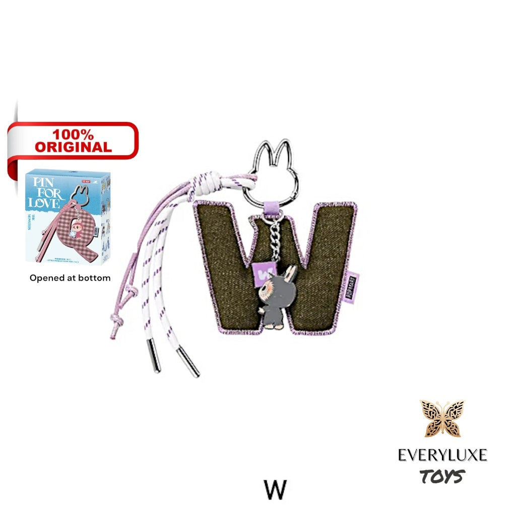 THE MONSTERS LABUBU Pin for Love Letter Pendant Keychain A B C D E F G H I J K L M N O P Q R S T U V