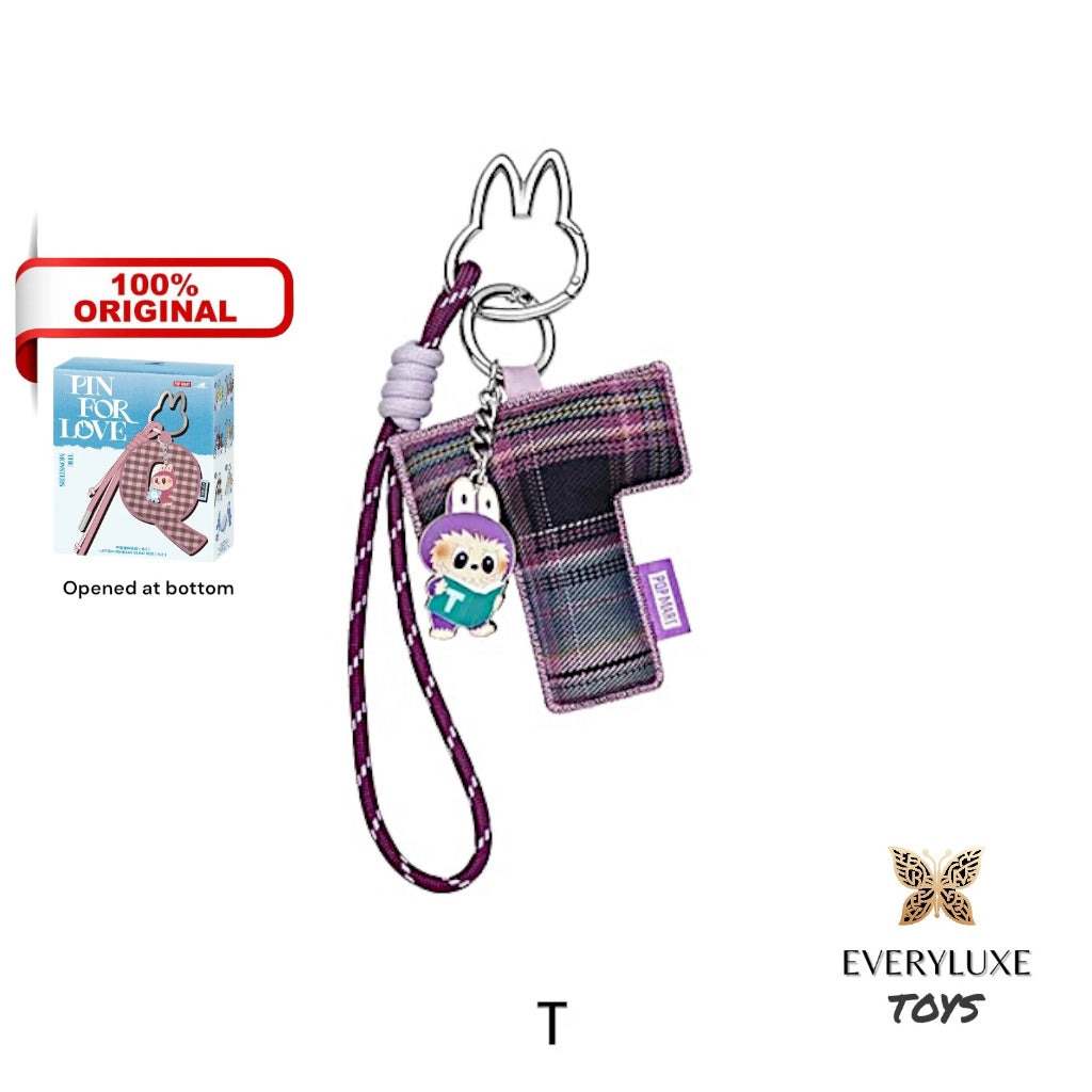 THE MONSTERS LABUBU Pin for Love Letter Pendant Keychain A B C D E F G H I J K L M N O P Q R S T U V