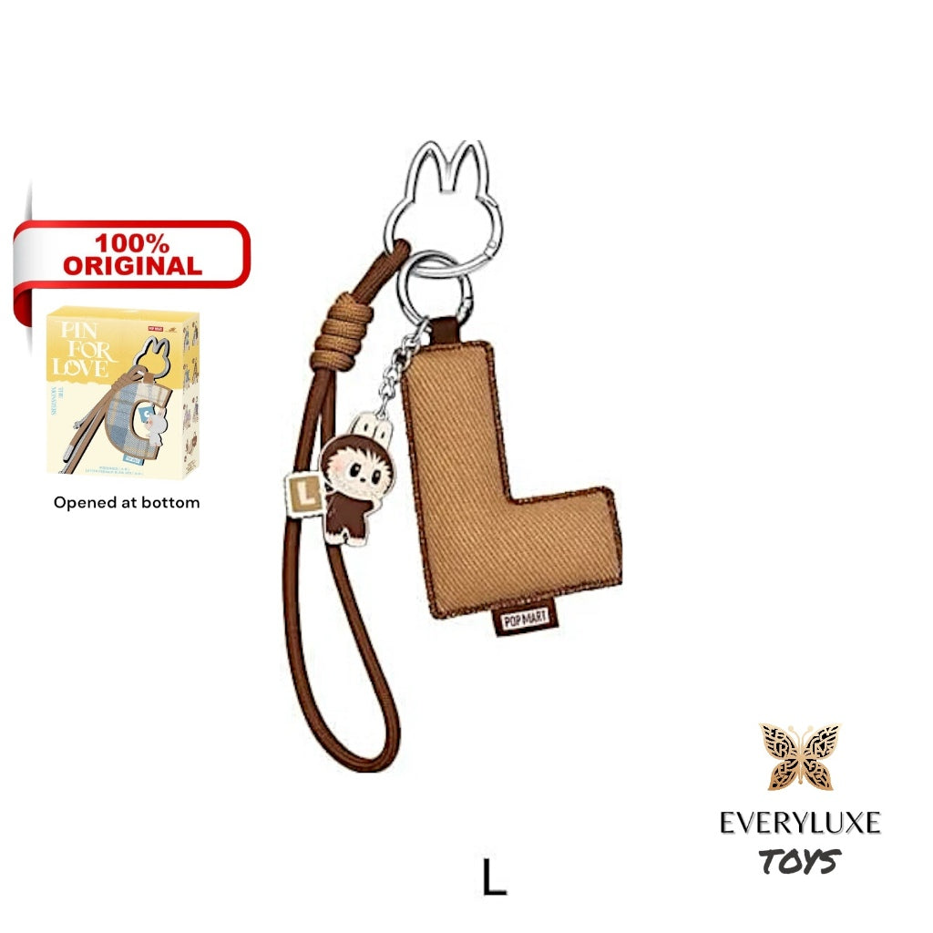 THE MONSTERS LABUBU Pin for Love Letter Pendant Keychain A B C D E F G H I J K L M N O P Q R S T U V