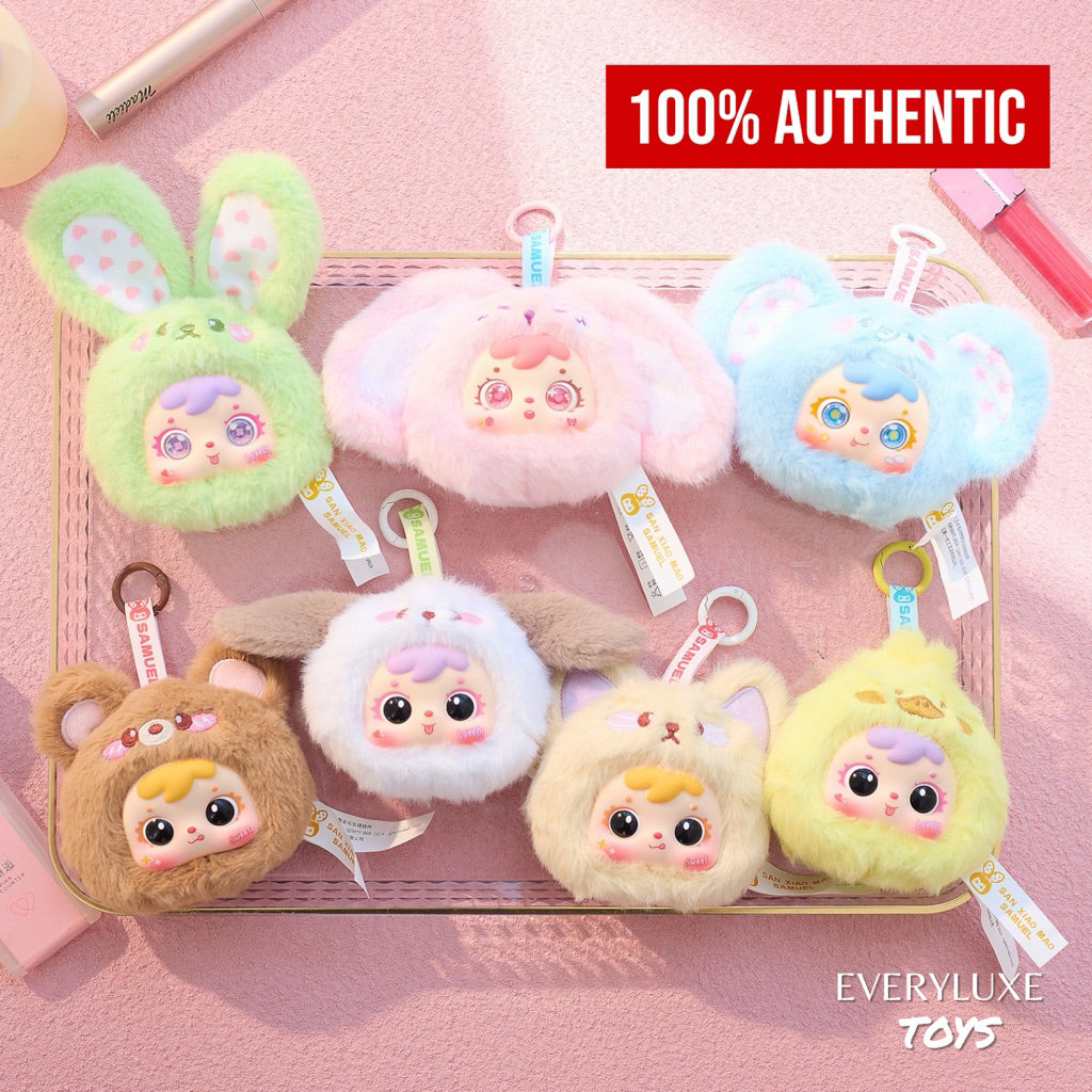 SAMUEL Animal Gathering Makeup Mirror Plush Pendant