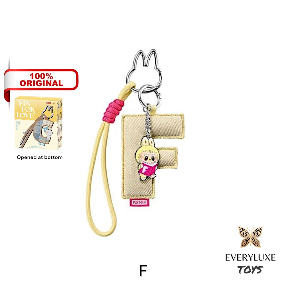THE MONSTERS LABUBU Pin for Love Letter Pendant Keychain A B C D E F G H I J K L M N O P Q R S T U V