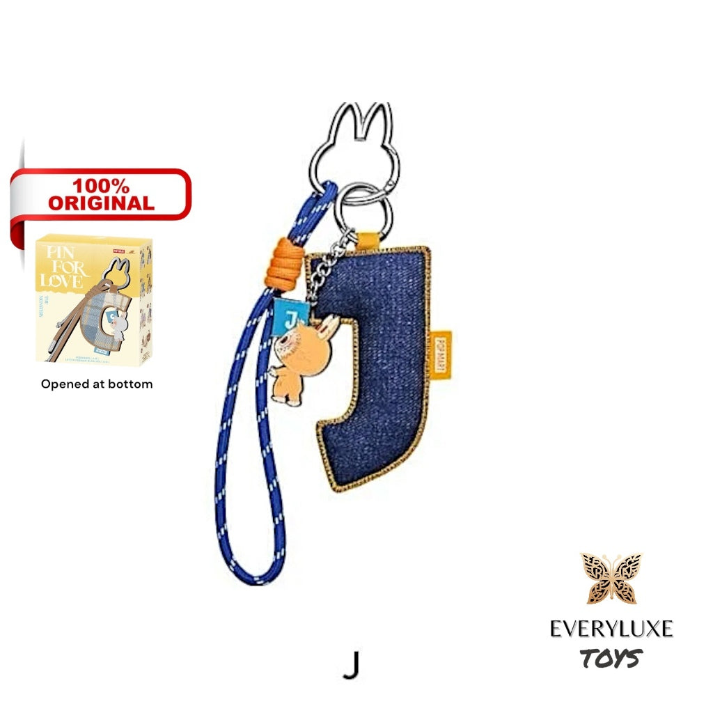 THE MONSTERS LABUBU Pin for Love Letter Pendant Keychain A B C D E F G H I J K L M N O P Q R S T U V